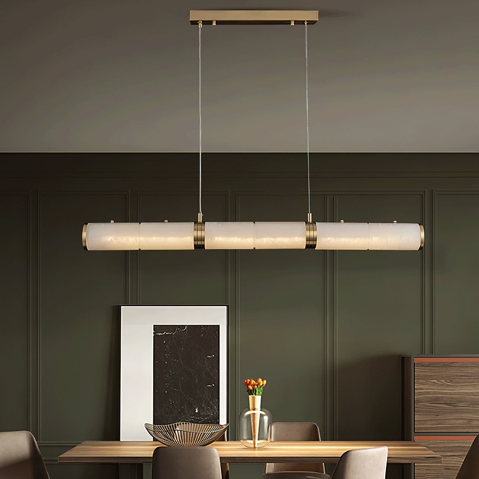 Luxe albasten balken hanglamp HL345