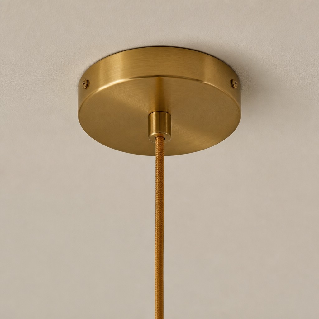 Nacrelith Capiz schelp cilinder messing hanglamp - Scandinavische slaapkamerverlichting HL3547
