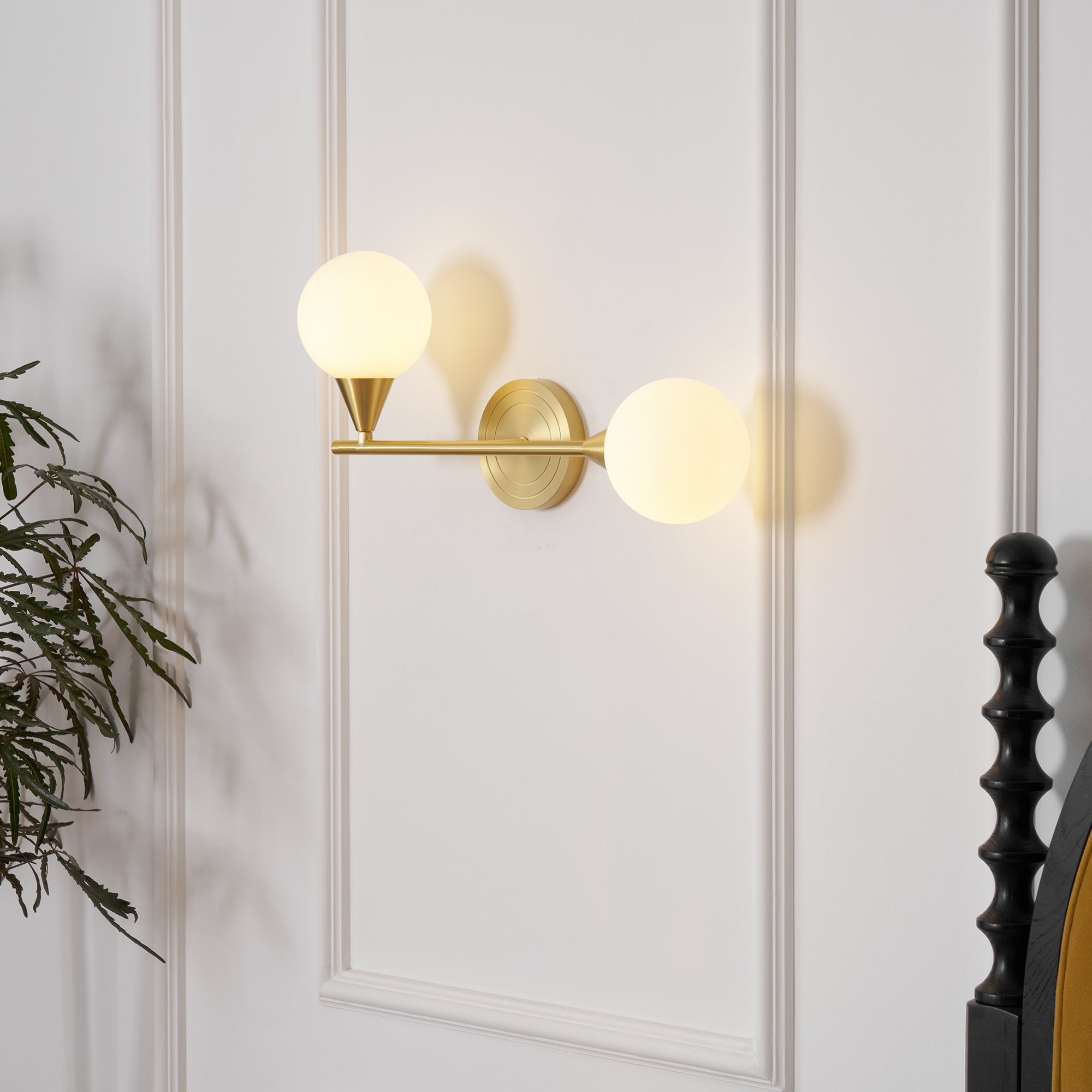 Holten messing wandlamp met arm HL2962