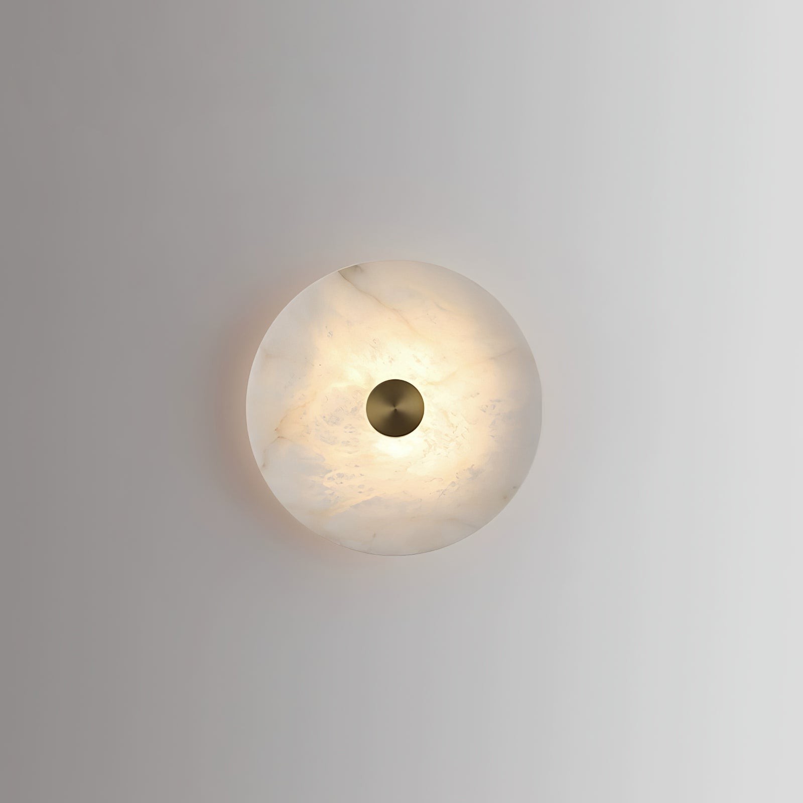 Schijfvormige albasten wandlamp HL464