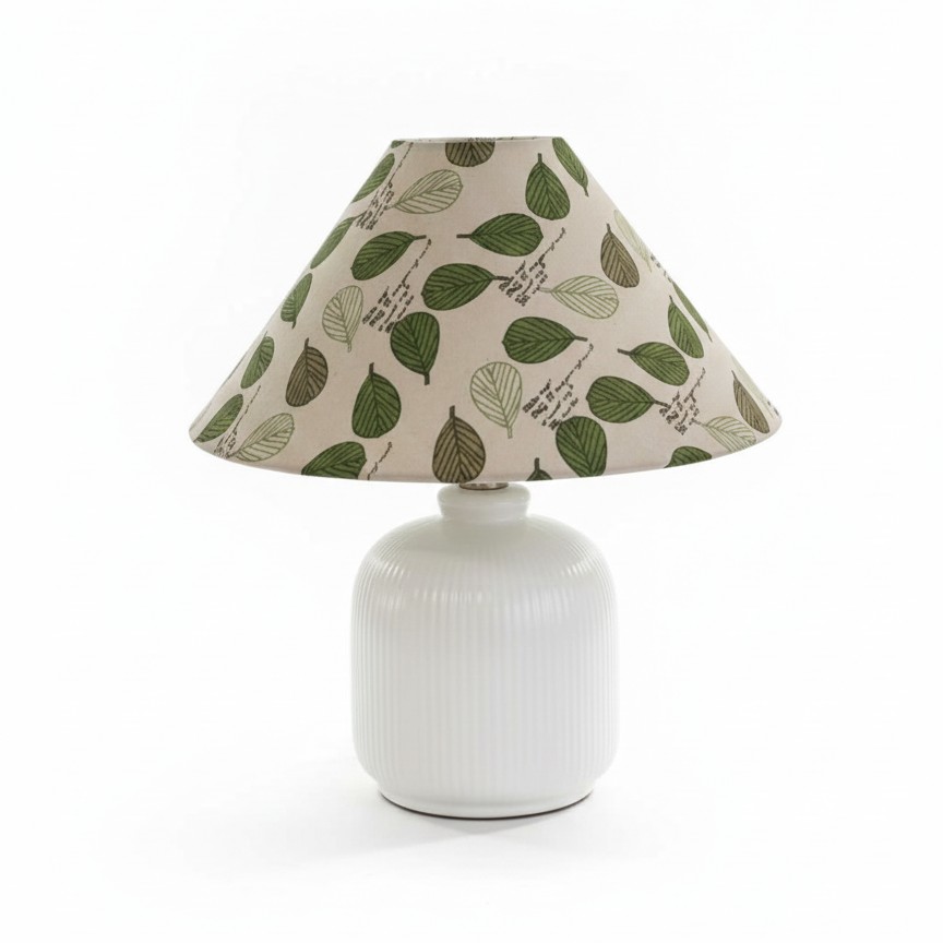 Tafellamp met groenblijvende bloemenprint HL2880