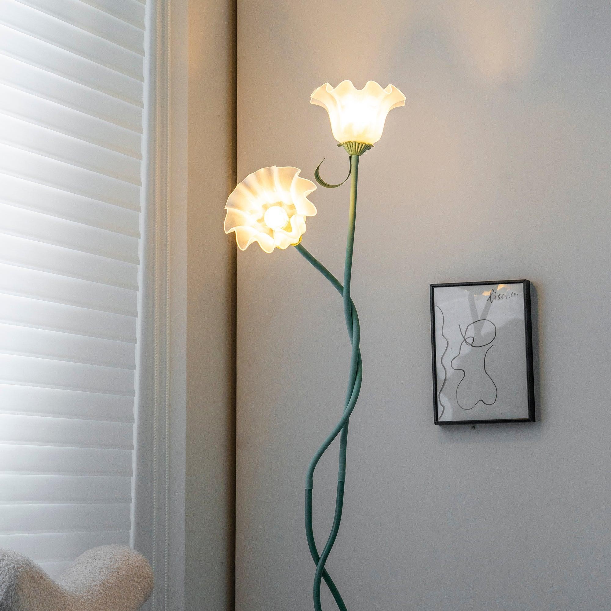 Creatieve multi-kops wikkelbloemvormige vloerlamp HL403