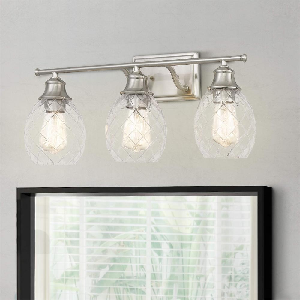 Moderne Boerderij Geborsteld Nikkel Glazen Wandlamp HL235