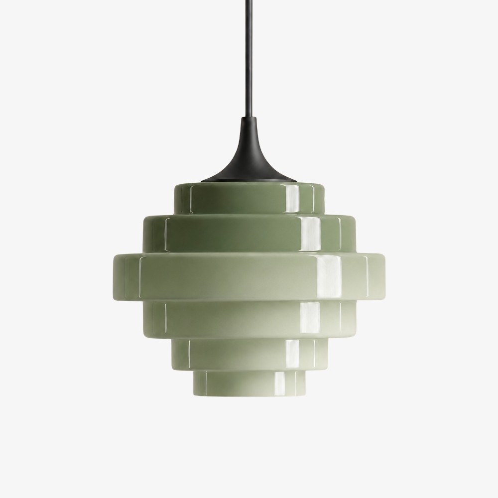 Sanenos Retro Geometrische Hanglamp met Glazen Kap en Kleurverloop voor Woon- of Eetkamer HL3523
