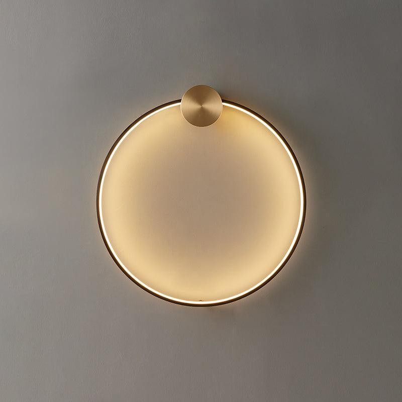Minimalistische creatieve eenvoudige messing ronde LED-wandlamp HL776