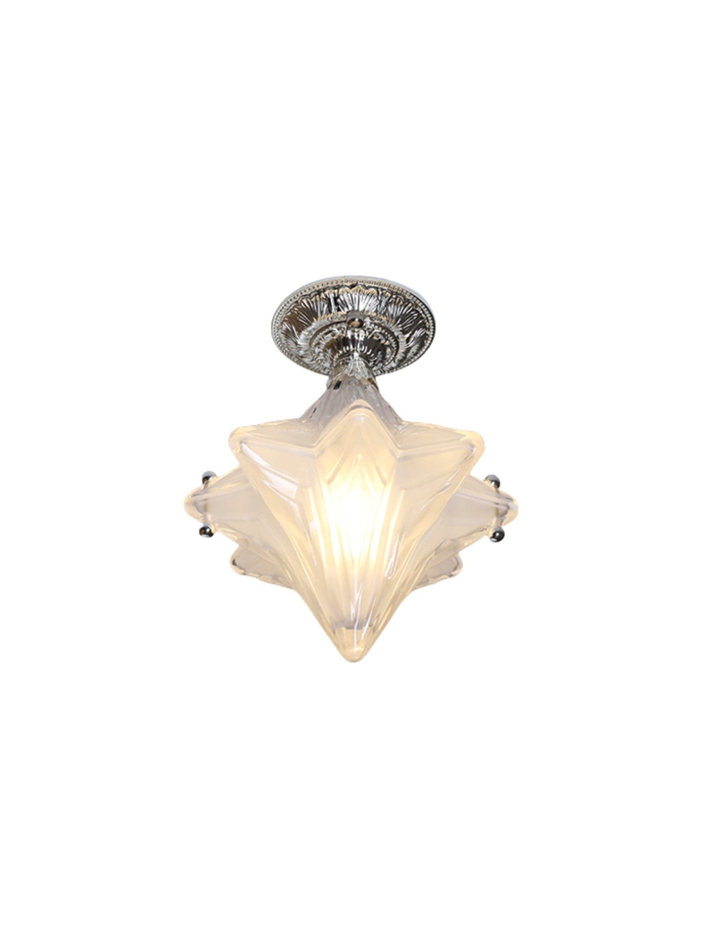 Art Deco Star Plafondlamp - Gematteerd glazen armatuur voor hal en entree - Astris Ceres HL1793