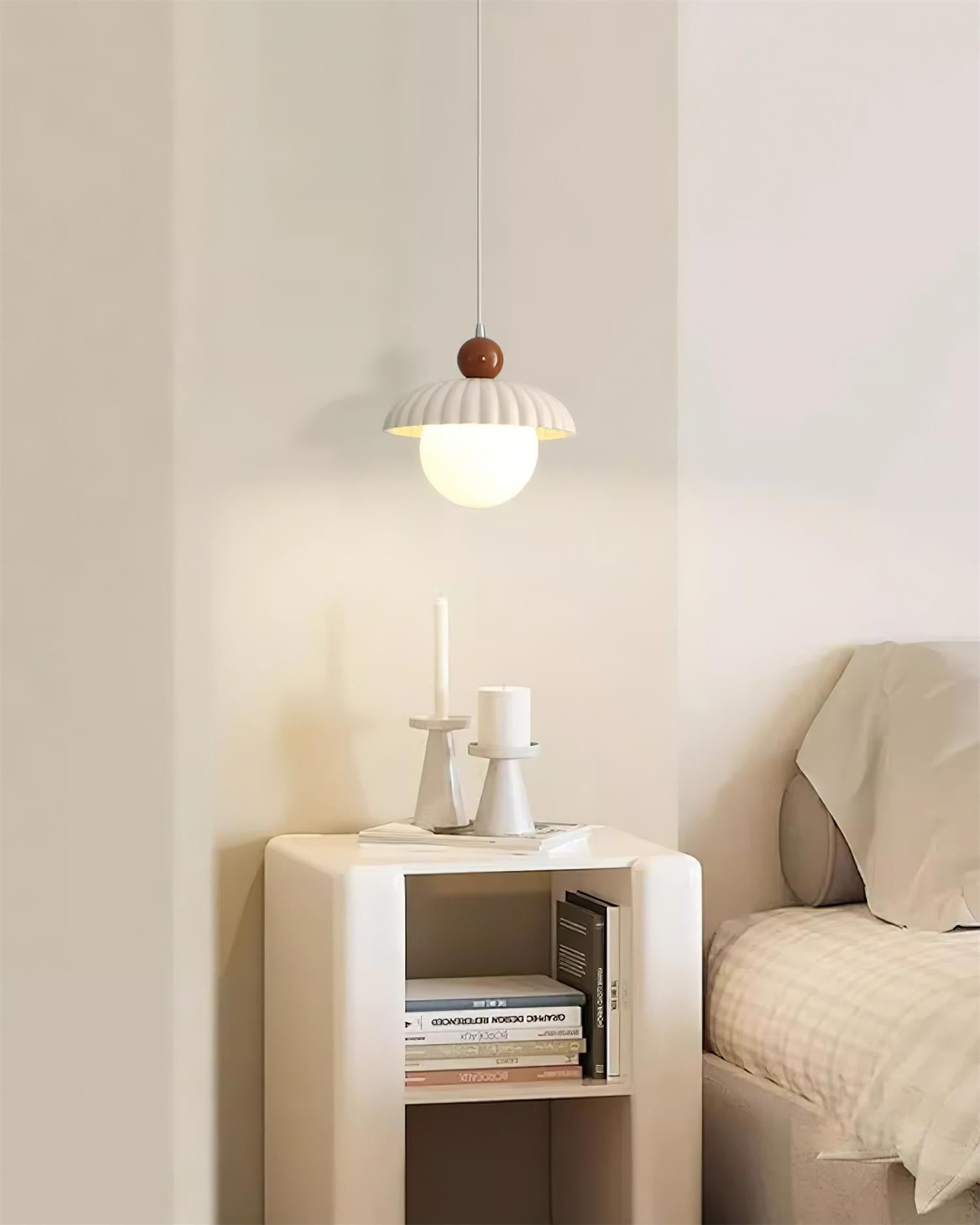 Creatieve bolvormige strohoed verticale lijn hanglamp HL350