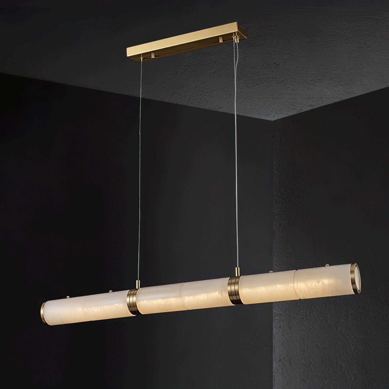 Luxe albasten balken hanglamp HL345