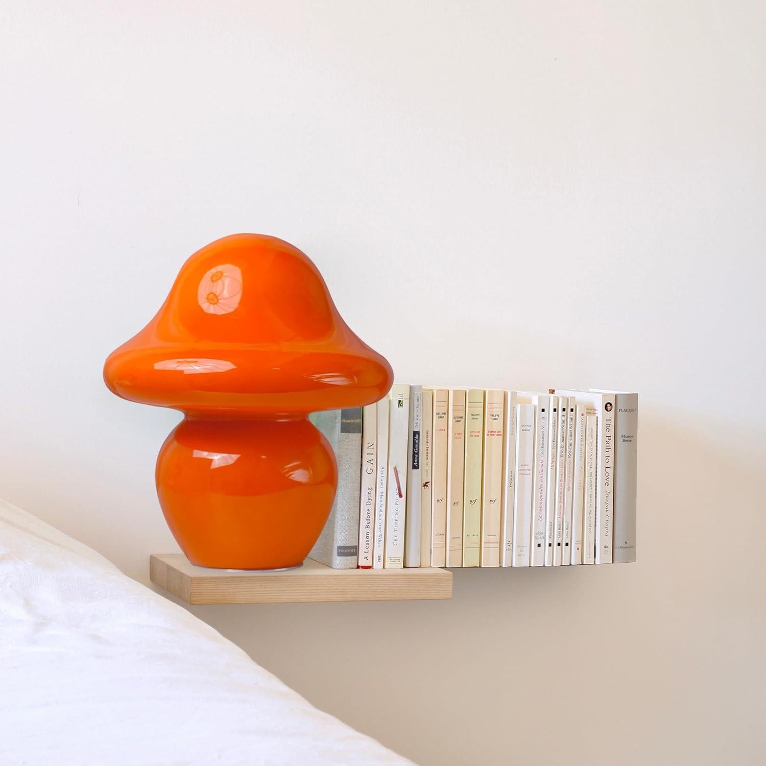 Bauhaus Paddestoel glas Tafellamp Met USB poort HL181