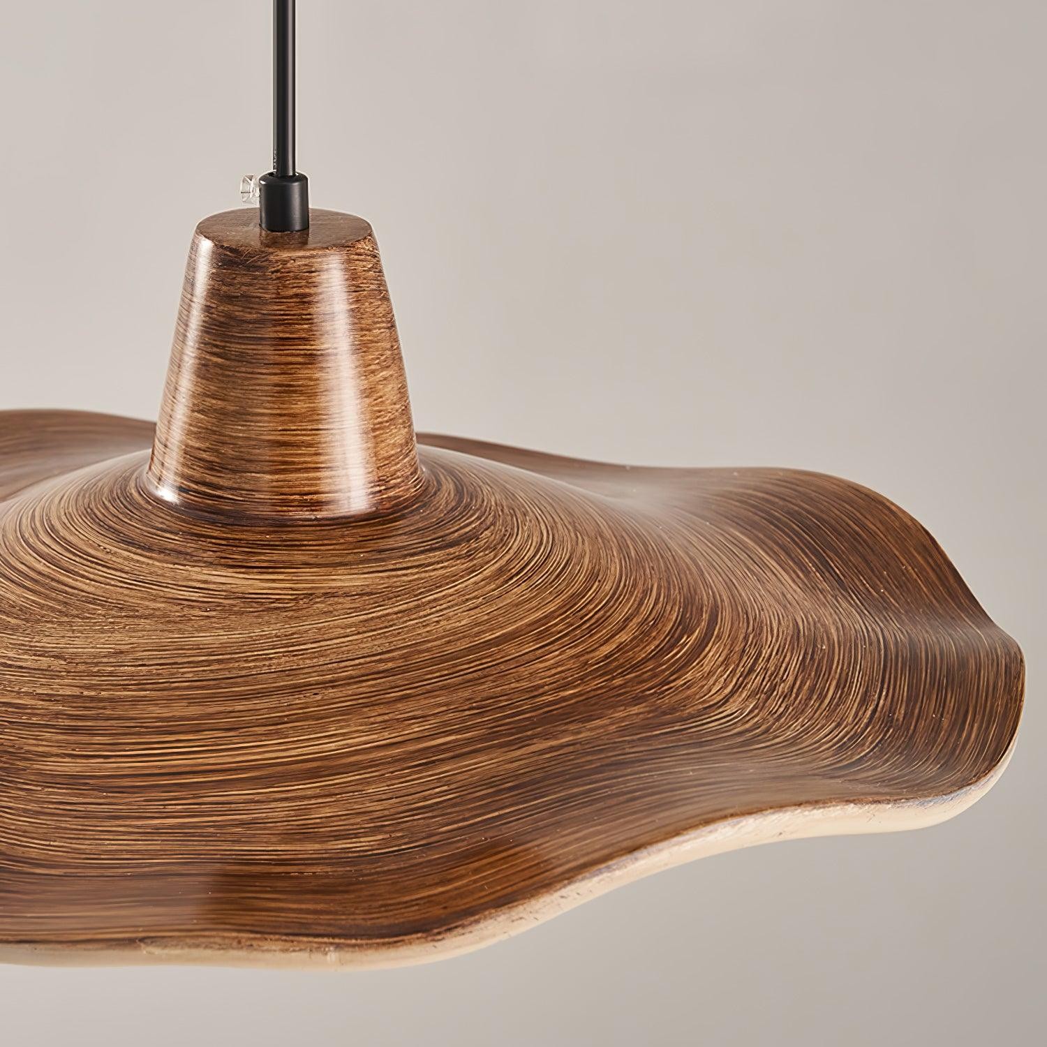 Zwarte imitatie walnoot houtnerf keuken hanglamp HL864