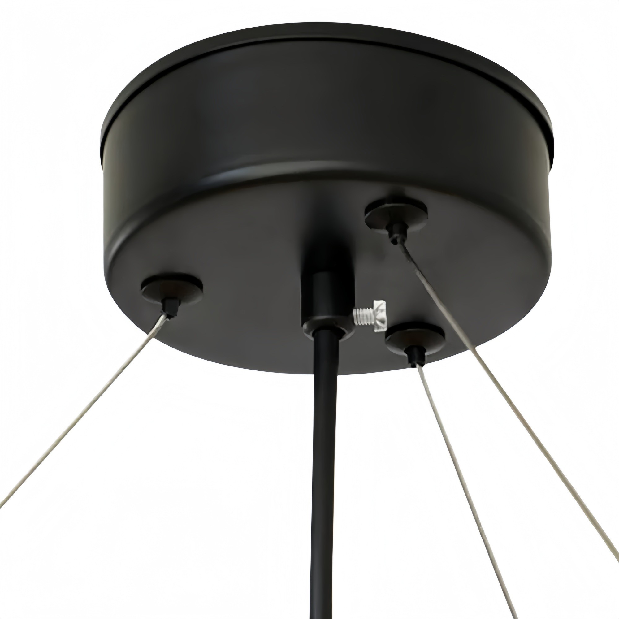 Modulune Moderne, elegante, handgemaakte kroonluchter met witte katoenen franjes voor de woonkamer HL2477