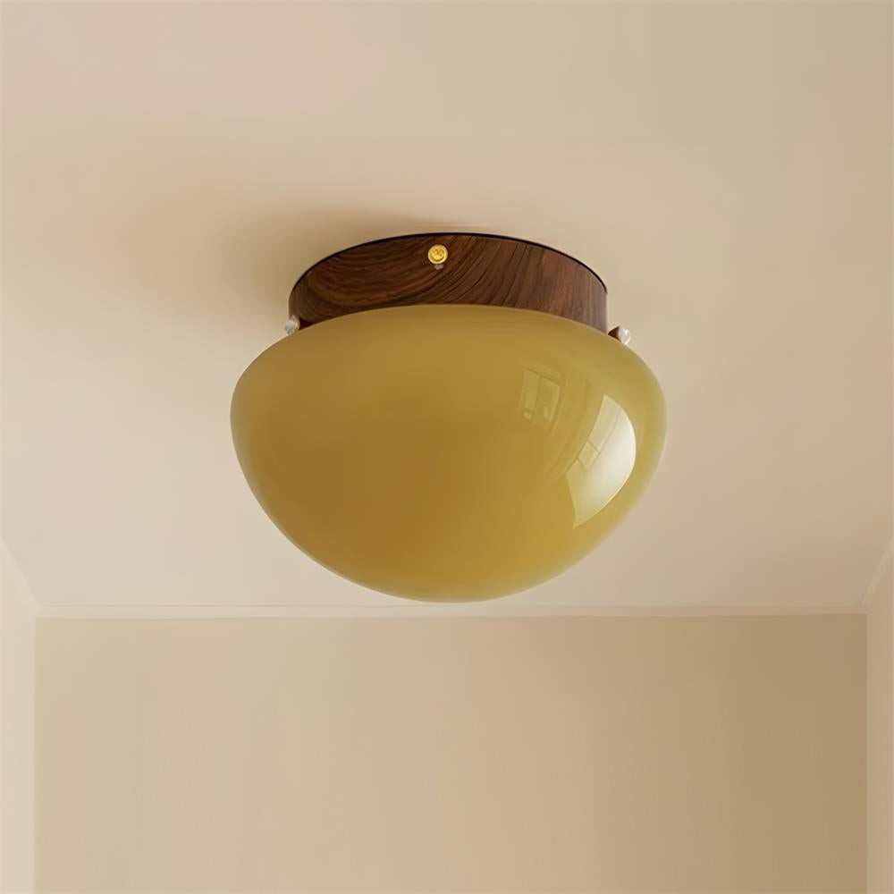 Honingkleurige koepelvormige plafondlamp HL2870