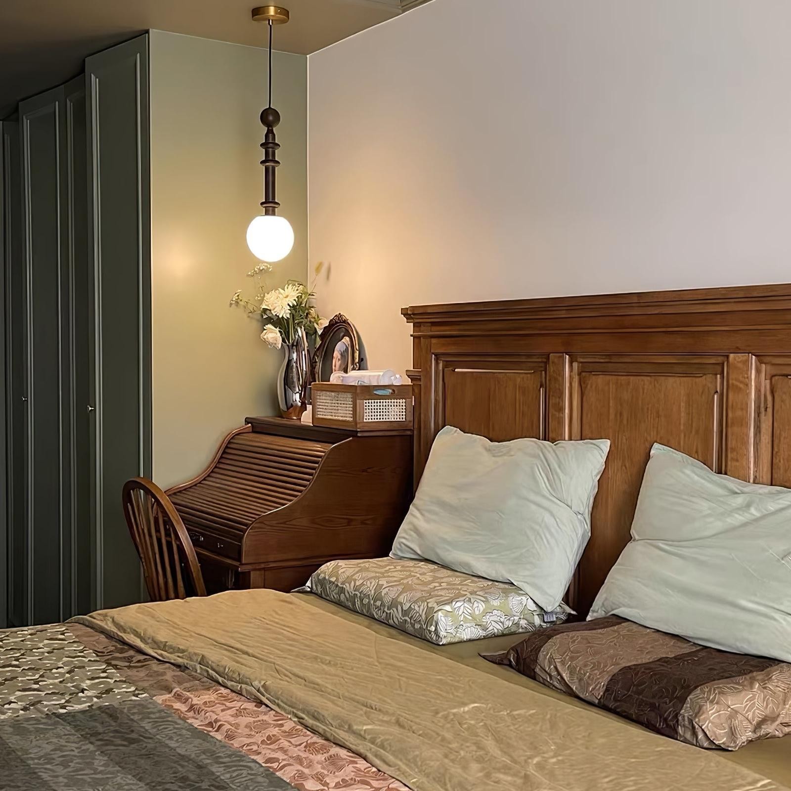 Eetkamer Houten Romeinse Kolom Hanglamp HL60