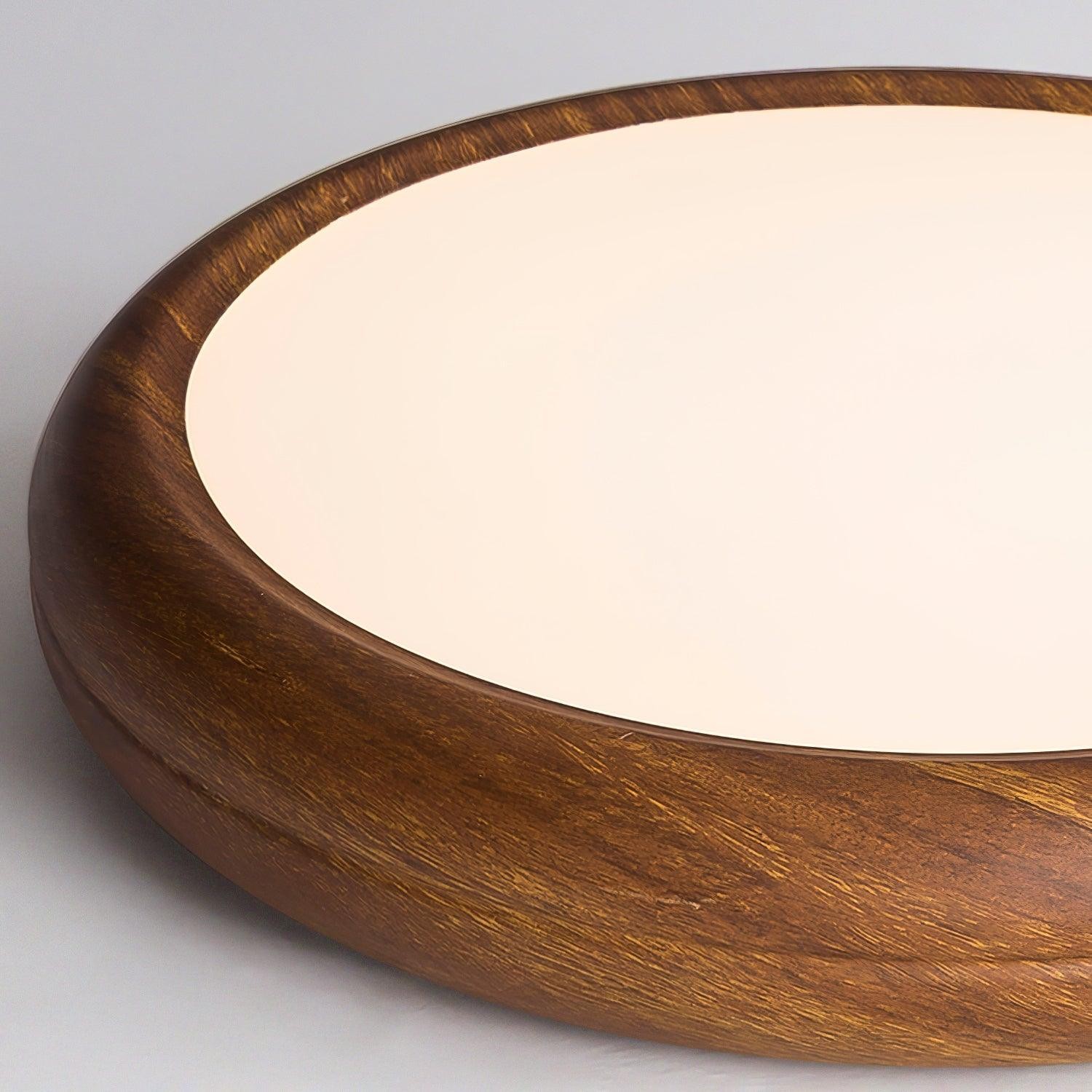 Ronde plafondlamp met houtnerf HL825