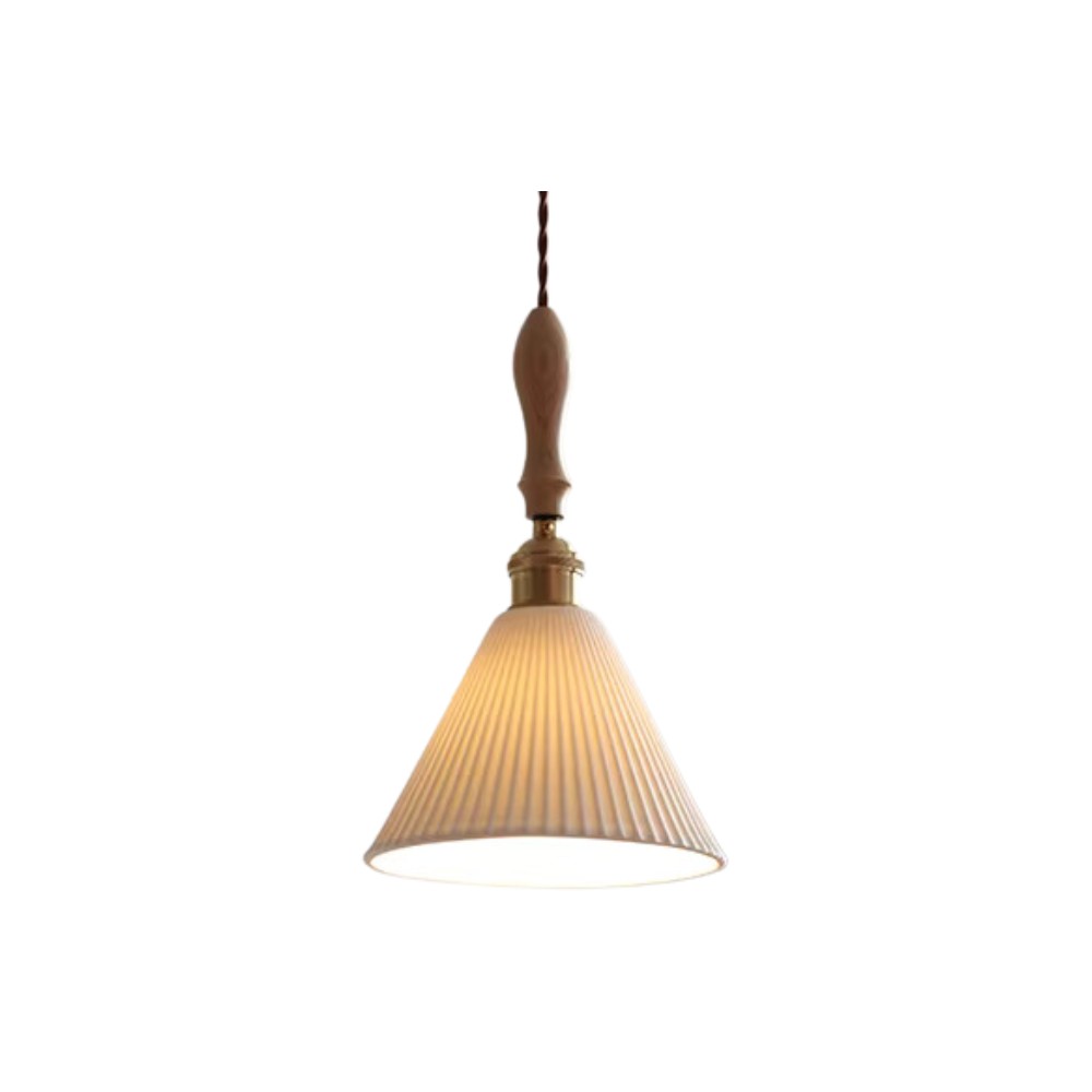 De hanglamp HL3414 van helder keramisch glas.
