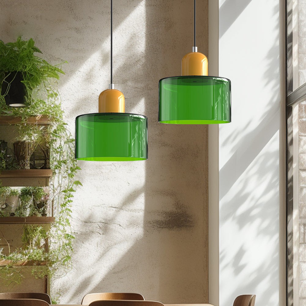 Kalo Cilinder Hanglamp - Glazen Lamp in Scandinavische Stijl voor Eet en Slaapkamer HL107