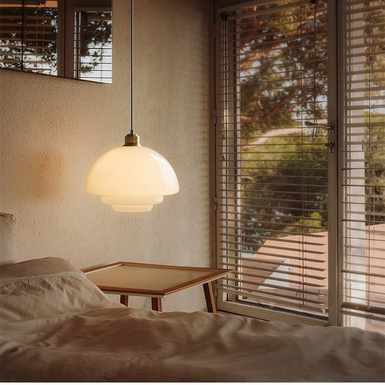 Art Deco Glazen Hanglamp - Elegante Sculpturale Hanglamp Voor Eetkamer en Keuken HL190