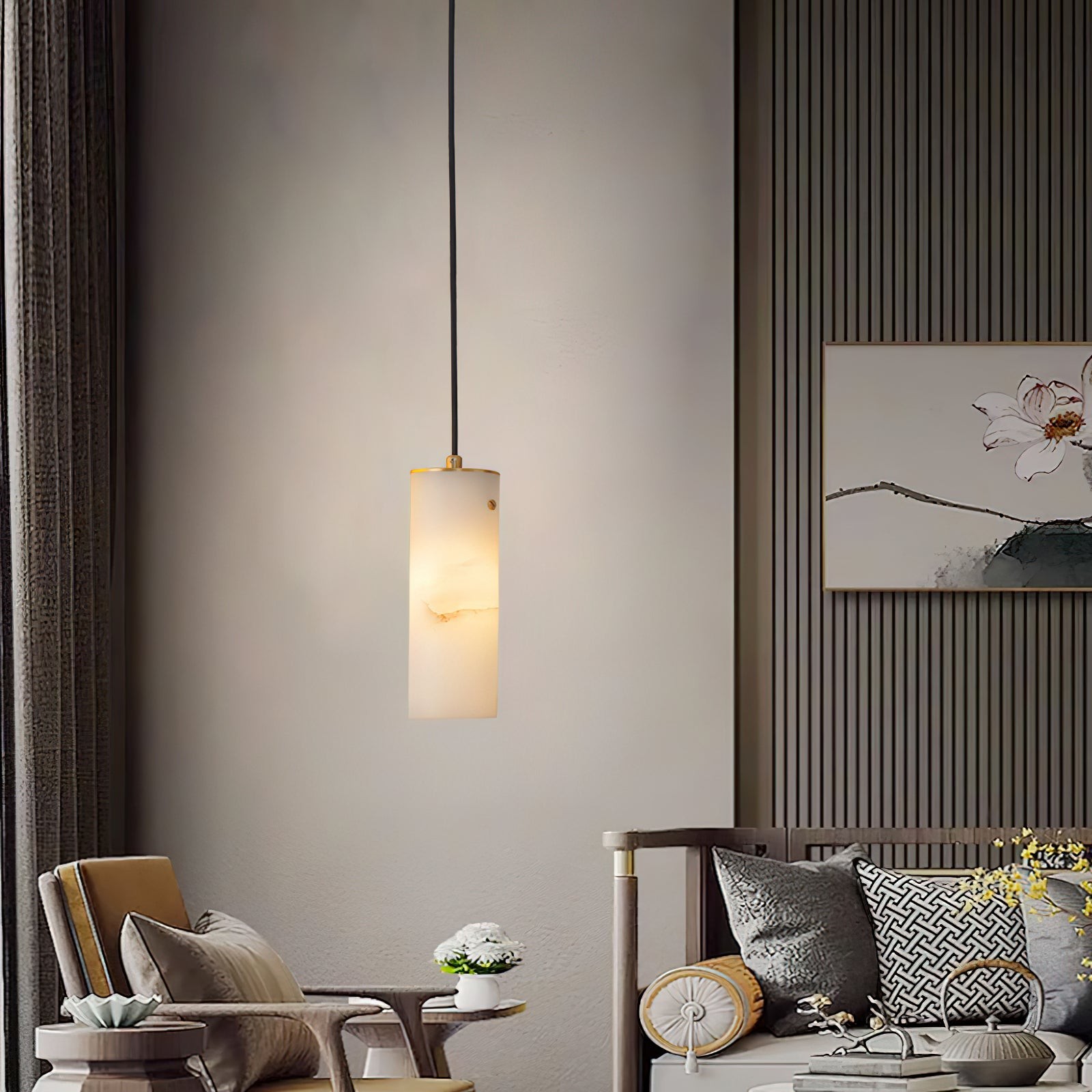 Nula verticale alabaster hanglamp HL2979