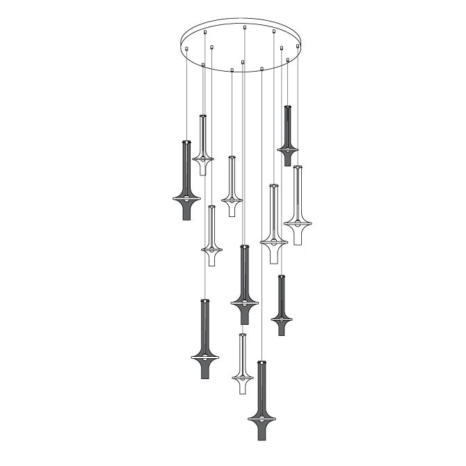 Moderne creatieve glazen buis hanglamp HL827