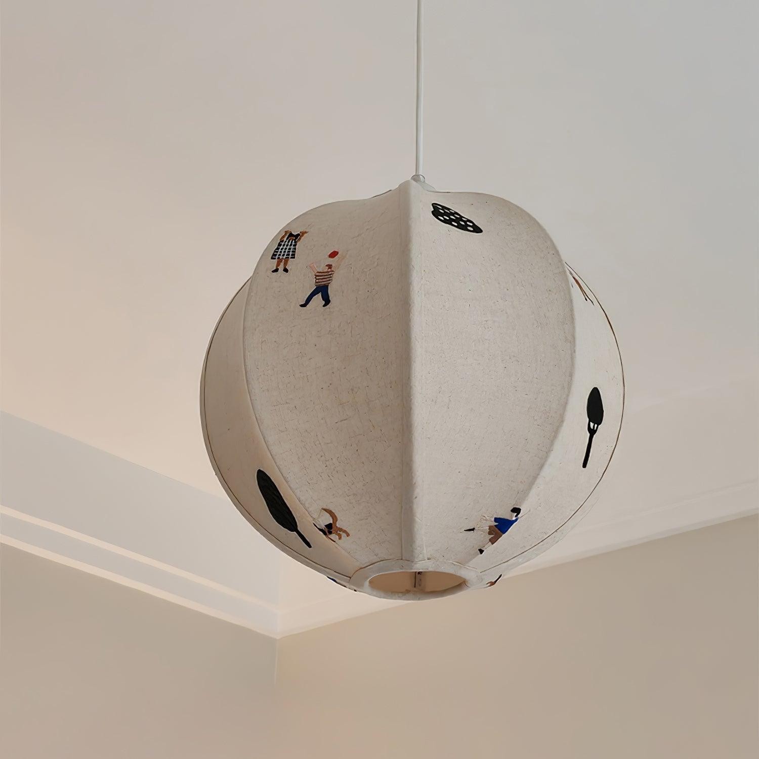 Park geborduurde textiel hanglamp HL634