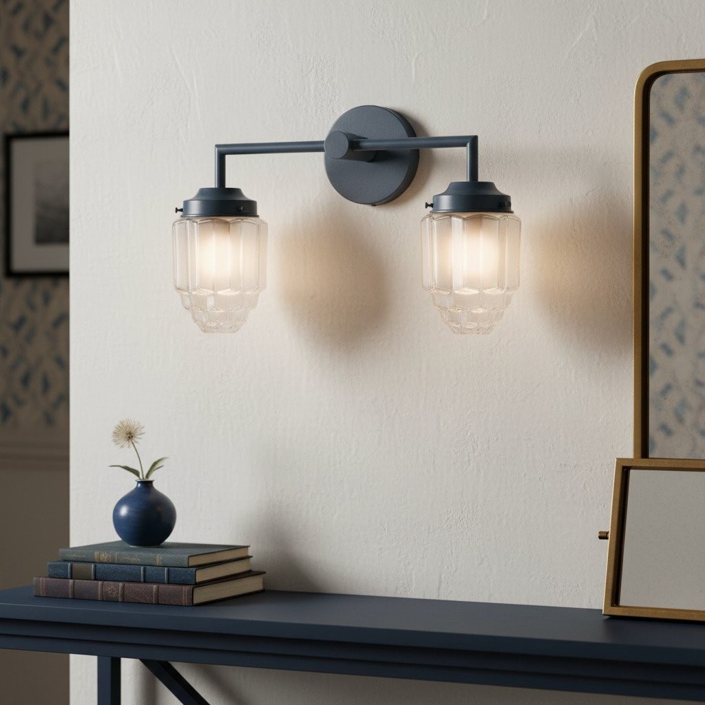 Tierlux Glazen Art Deco Badkamerlamp - Kleurrijke Wolkenkrabber Bolvormige Wandlamp HL1655
