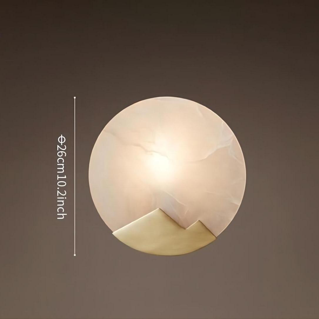 Zuiver Koper Marmeren Maan Wandlamp HL57