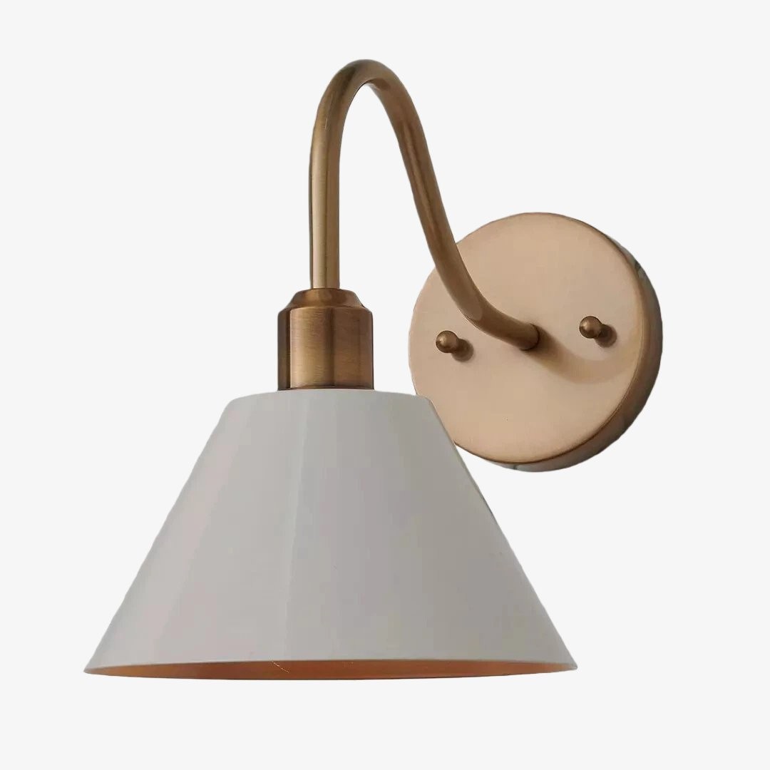 Narix taps toelopende metalen wandlamp - Strak industrieel ontwerp in eigentijdse stijl voor slaapkamer en woonkamer HL2333