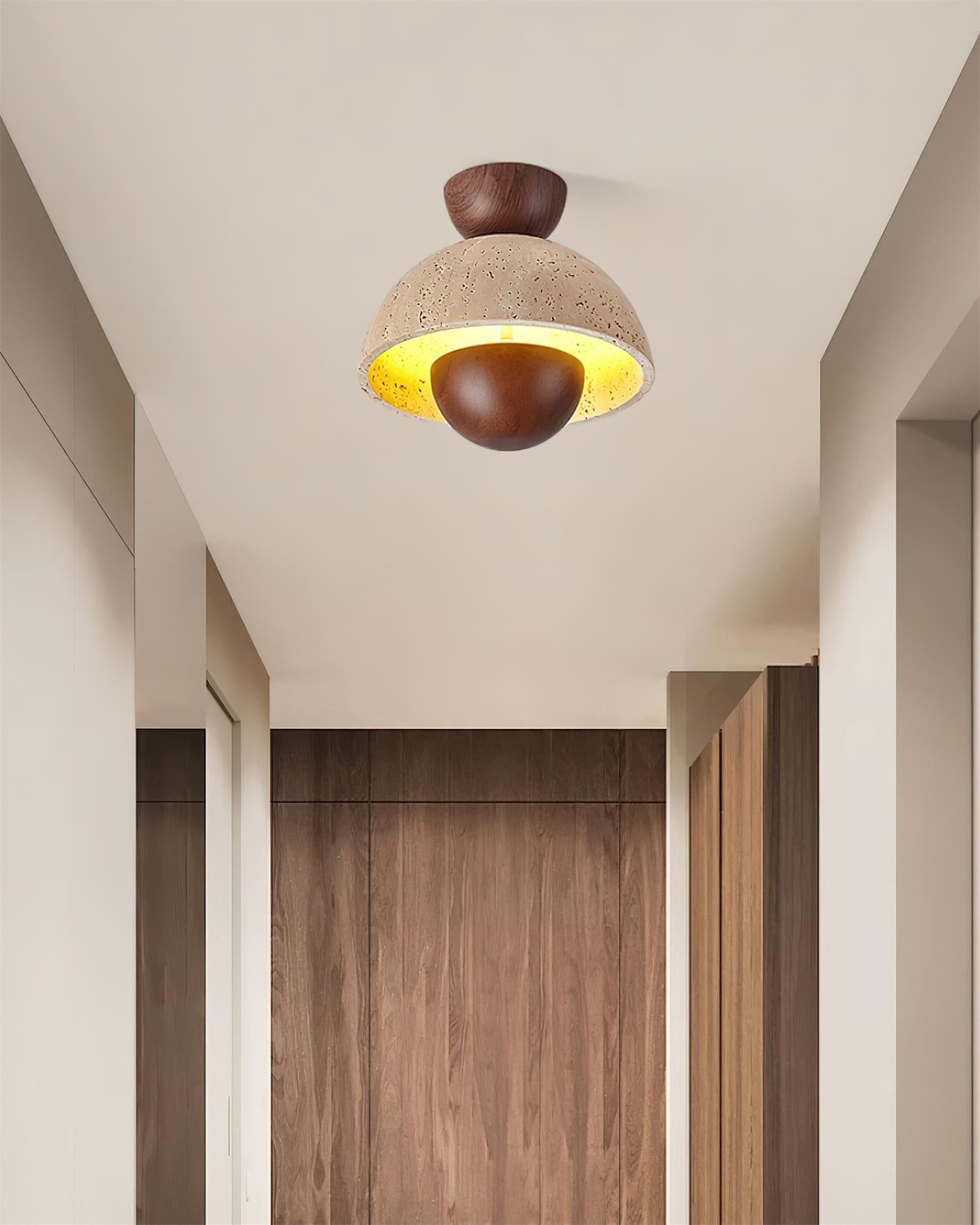 Japanse houten omgekeerde plafondlamp HL884