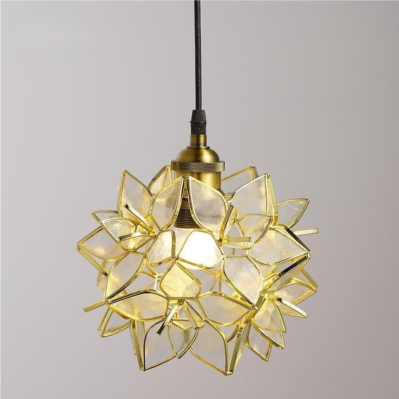 Romantische Handgeblazen Glazen Bloemen Hanglamp HL85