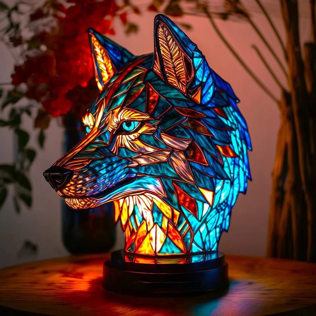 Magisch dierenbeeld Hars Tafellamp HL590