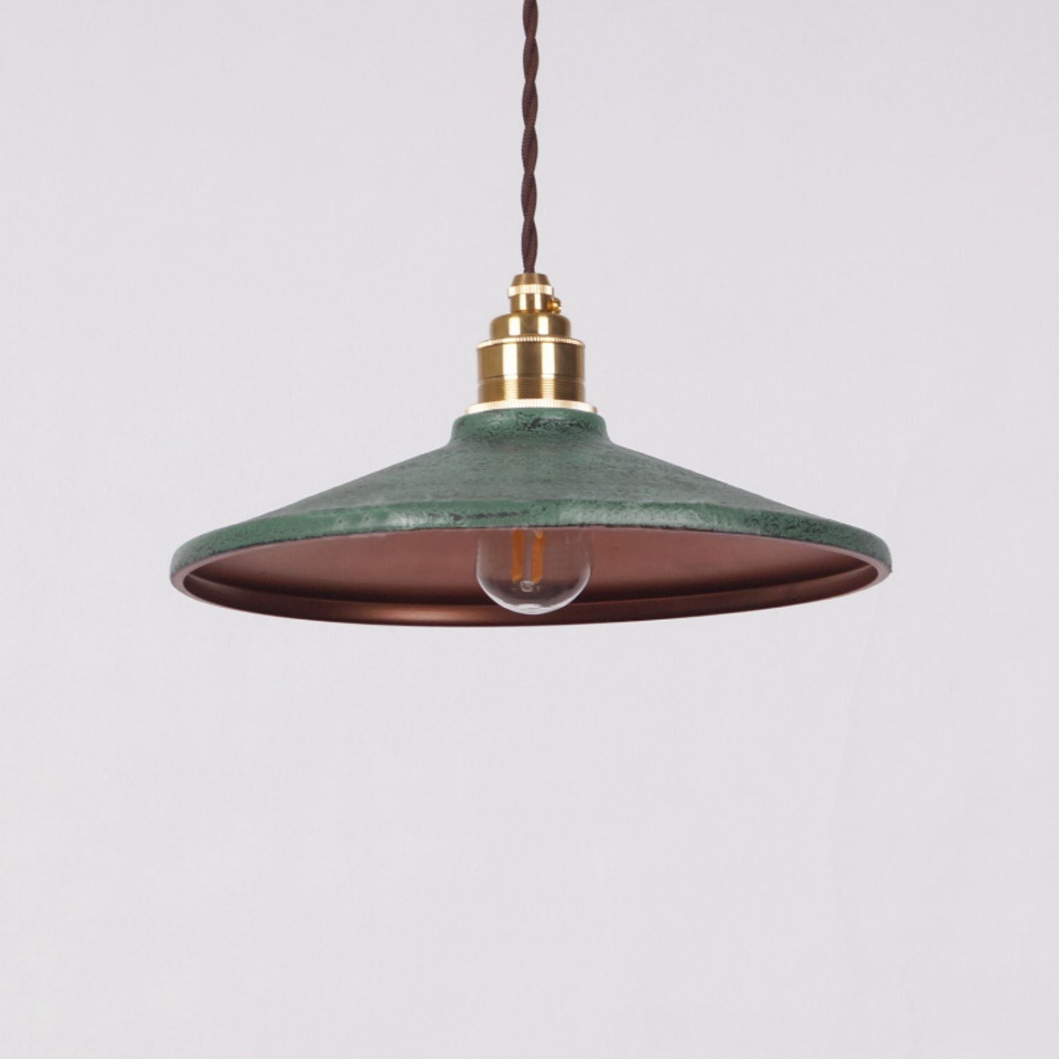 Rustieke hanglamp met schotelvormige kap HL3029