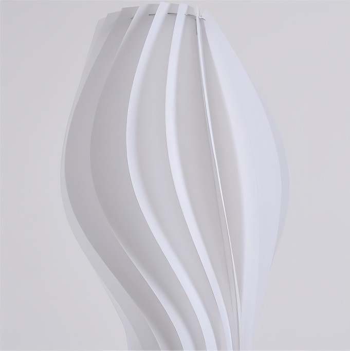 Vapor Vloerlamp Wit Gegolfd