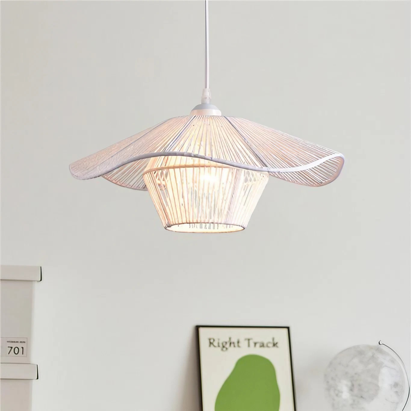 Creatieve Strohoed Lotusblad Hanglamp HL218
