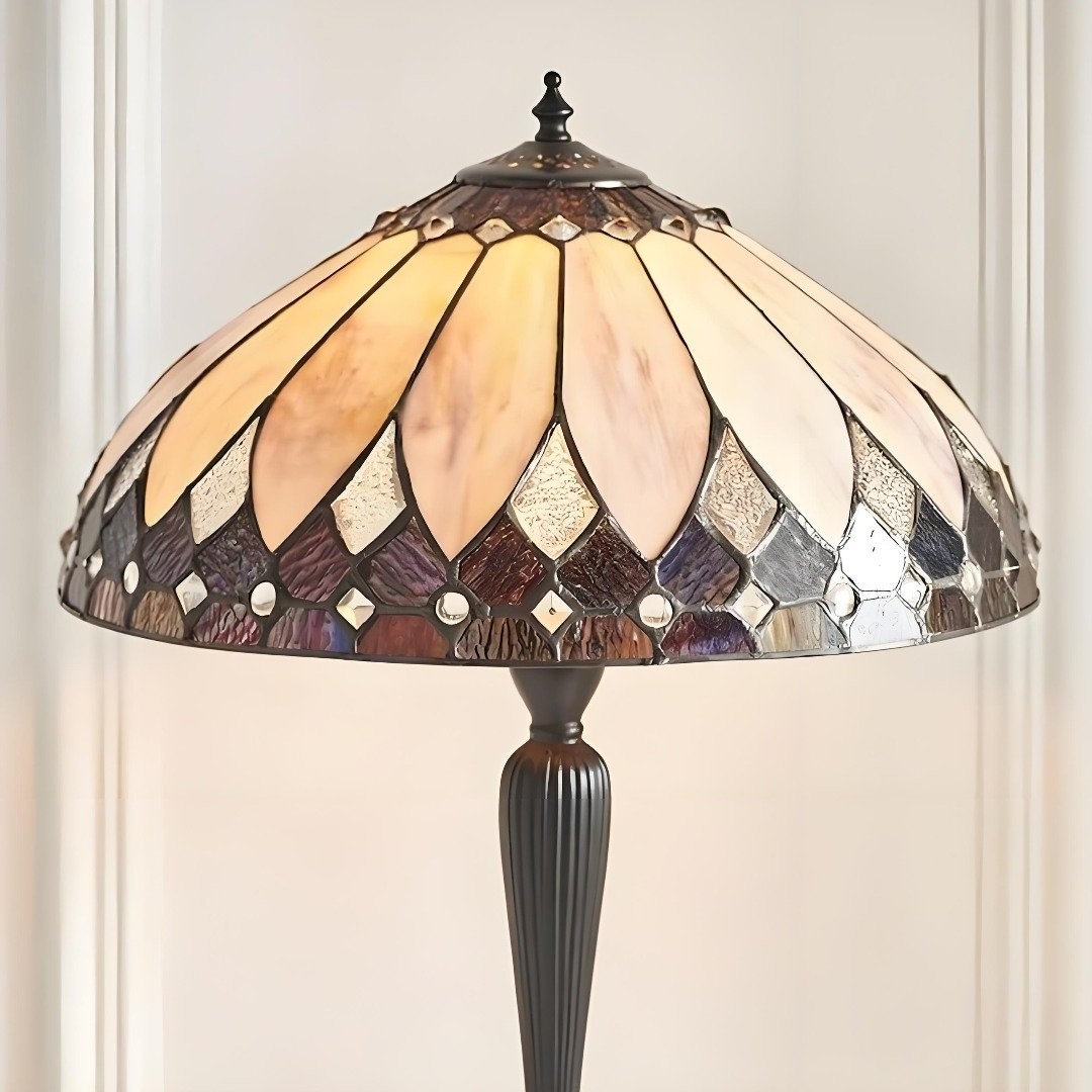 TF Brooklyn Tiffany Lamp Glas-in-lood Mozaïek Tafellamp - Klassieke Art Deco Stijl voor de Woonkamer HL2220