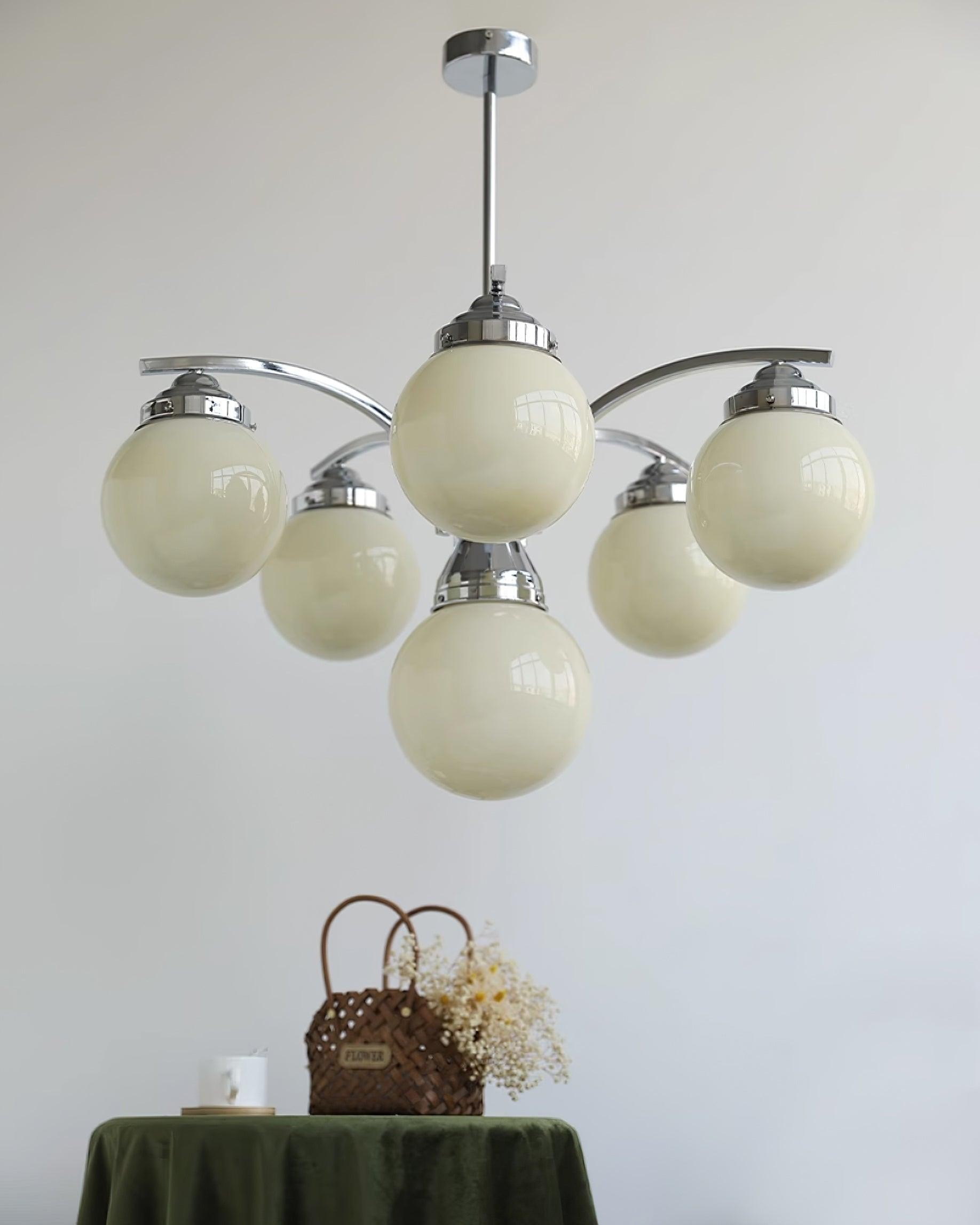 Franse elegante glazen bolvormige kroonluchter HL813
