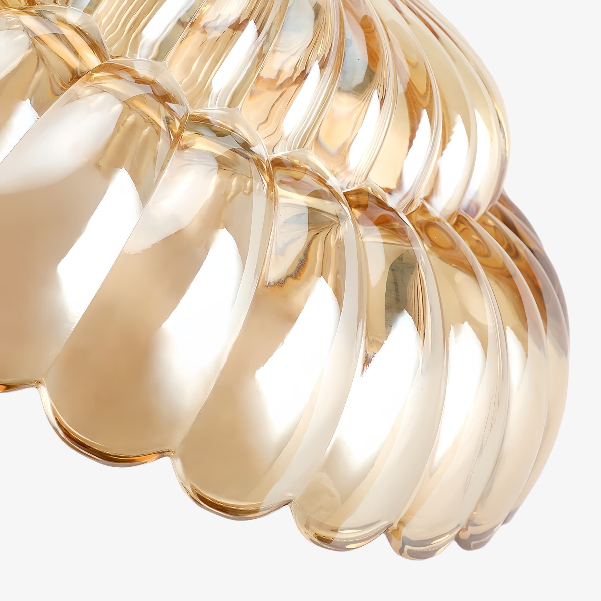 Orilanavo Glazen Plafondlamp met Halfverzonken Montage - Stijlvol Paraplu-ontwerp voor Slaapkamer en Woonkamer HL2421