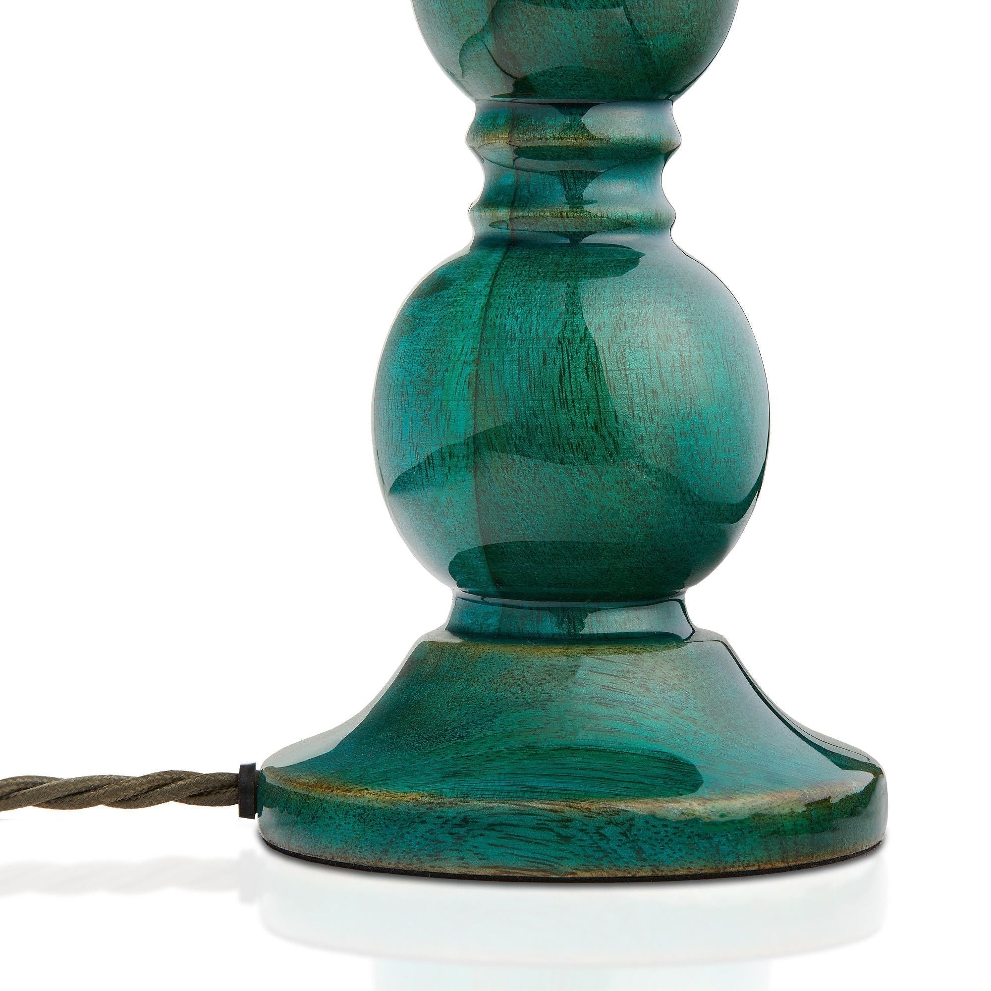 Grainora tafellamp met houten voet en stoffen lampenkap voor de woonkamer HL2349