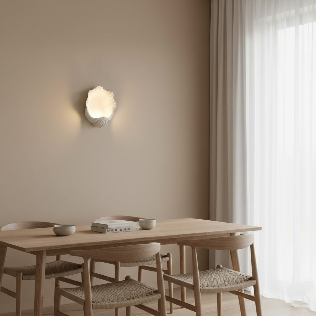Selka Scallop Nordic Resin Wandlamp HL3521