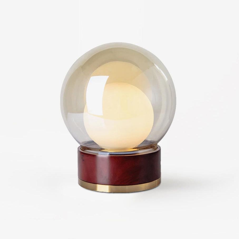 Eenvoudige creatieve houten bol tafellamp HL779