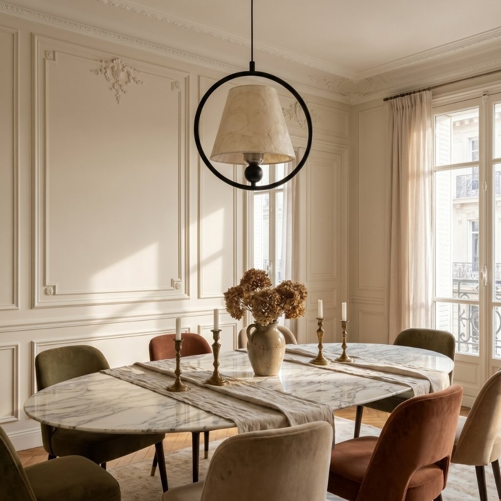 Shellure Sculpturaal Design Ring Hanglamp - Moderne Hanglamp voor Gezellige Interieurs HL3558
