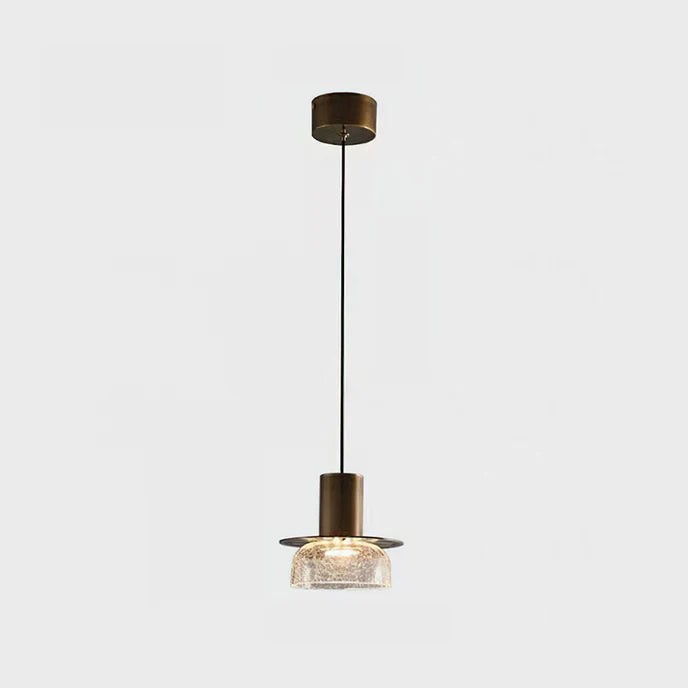 Retro hanglamp van gebarsten glas HL1253