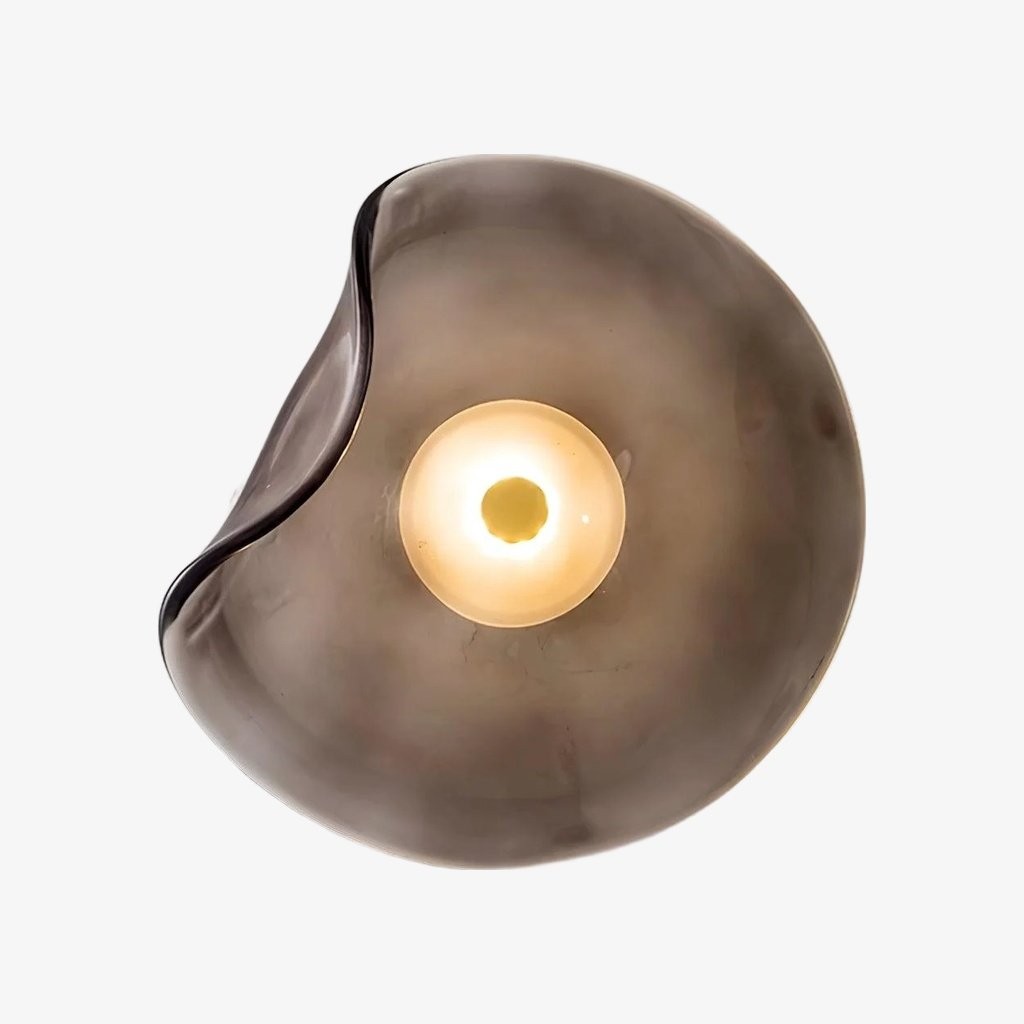 Lunacrest gebogen wandlamp geïnspireerd op nevels – artistieke glazen verlichting voor de hal HL2362