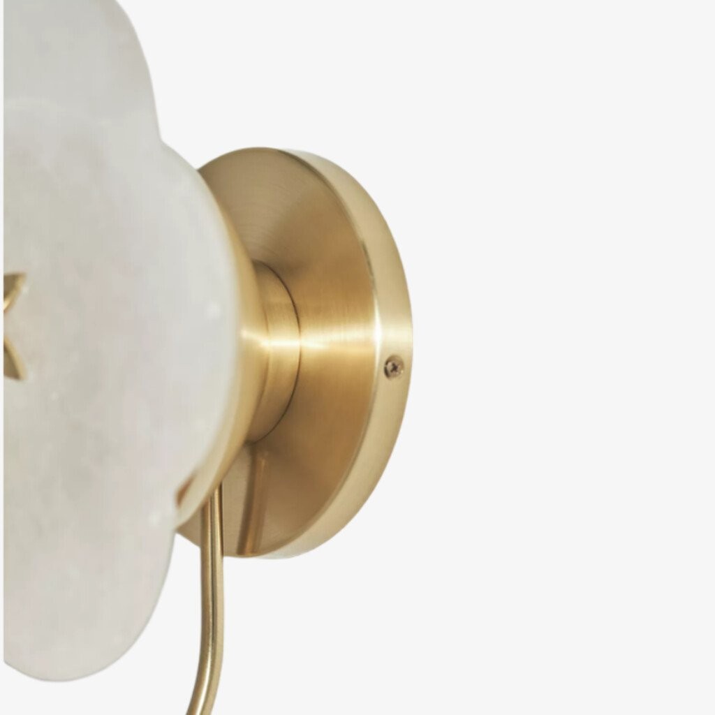 Albi Albasten Wandlamp - Uitgesneden bloemmotieven, geschikt voor woonkamers of slaapkamers HL1907