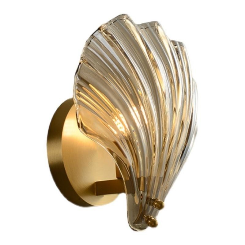 Moderne glazen design wandlamp in schelpvorm HL61