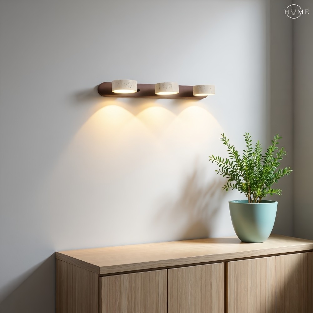 Travertijn Houten Wandlamp - Draaibare LED-Badkamerverlichting HL1052
