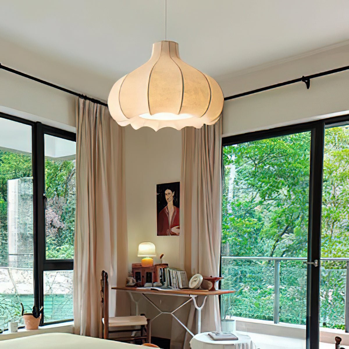 Uienbel Zijden Hanglamp HL681