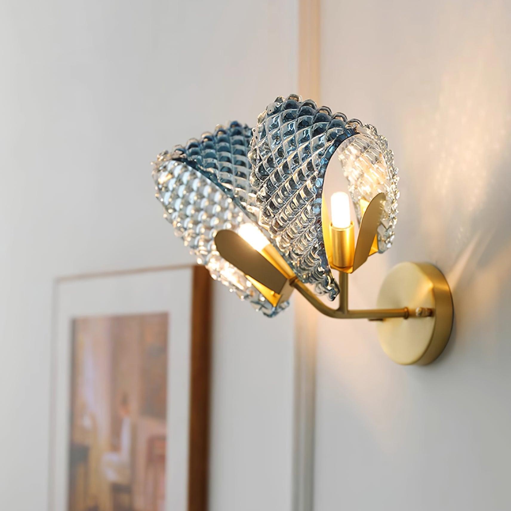 Creatieve Licht Luxe Blauwe Lint Wandlamp HL381