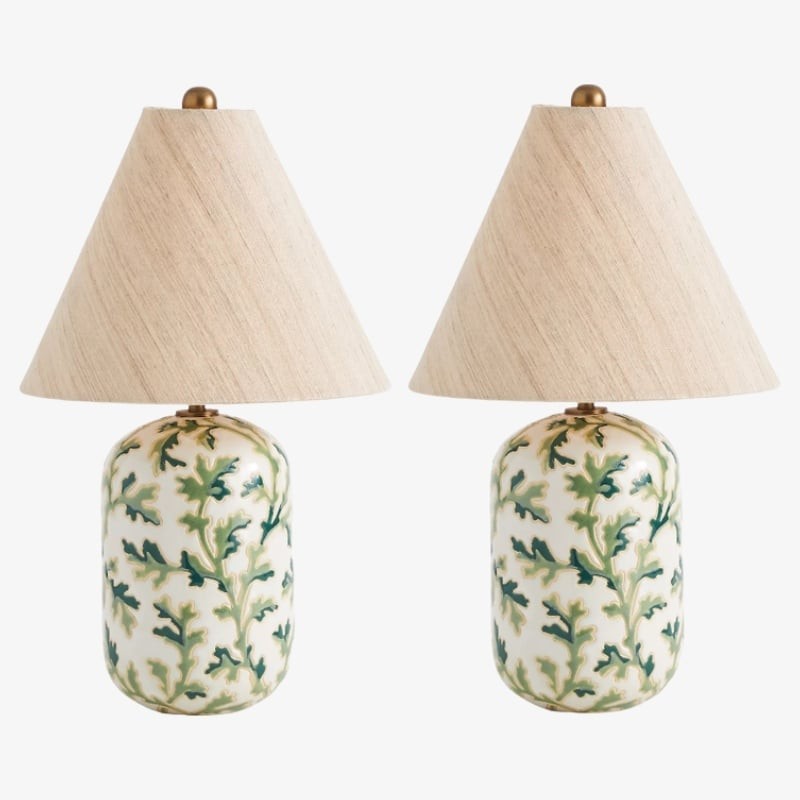 Ceruna keramische tafellamp - taps toelopende linnen kap met wasbestendige coating voor de slaapkamer HL1904