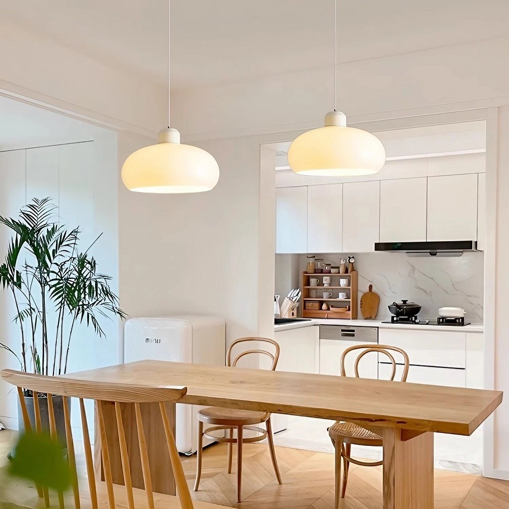 Minimalistische Scandinavische glazen hanglamp HL142