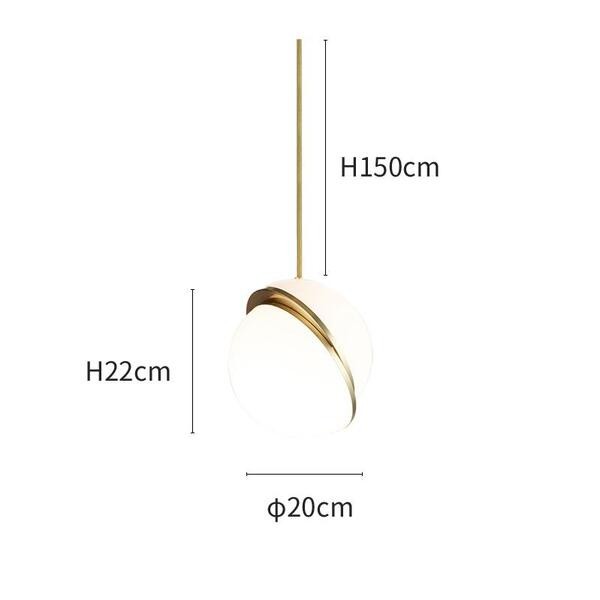 Crescent Opalen Bol Hanglamp
